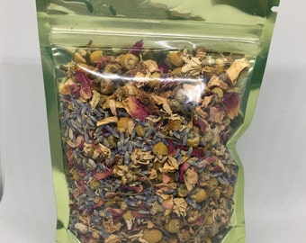 Peppermint, Lemon Peel, Lavender, Rose, Chamomile, Organic Blended Herbal Tea, Relaxing and Digestive