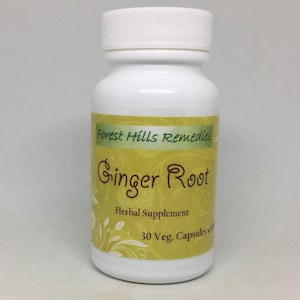 Organic Ginger Root Powder Vegan Capsules, 100% Pure Ginger Root Powder, Retail & Wholesale
