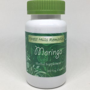 Organic Moringa Leaf Powder Vegan Capsules, 100% Pure, Retail and Wholesale image 4