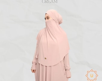Jersey Abaya Set – Khimar & Niqab, Nursing Friendly