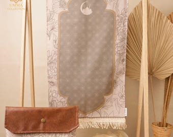 Sakha Premium Prayer Mat – Muslim Eid Gift, Hajj & Umrah Souvenir, Elegant Islamic Sajadah 55x95