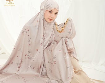 Armani Silk Lace Mukena - 2-in-1 Muslim Prayer Set