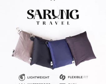 Sarong Travel – Compact & Lightweight | Elastic Waist | Soft Nylon Taffeta | Easy Fold with Pouch