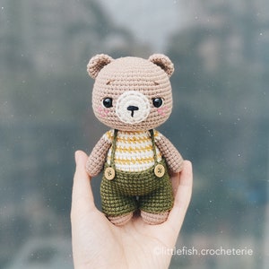 Bear Amigurumi Crochet Pattern: Oliver the little Bear (two versions of face included) (English, French, Vietnamese) image 3