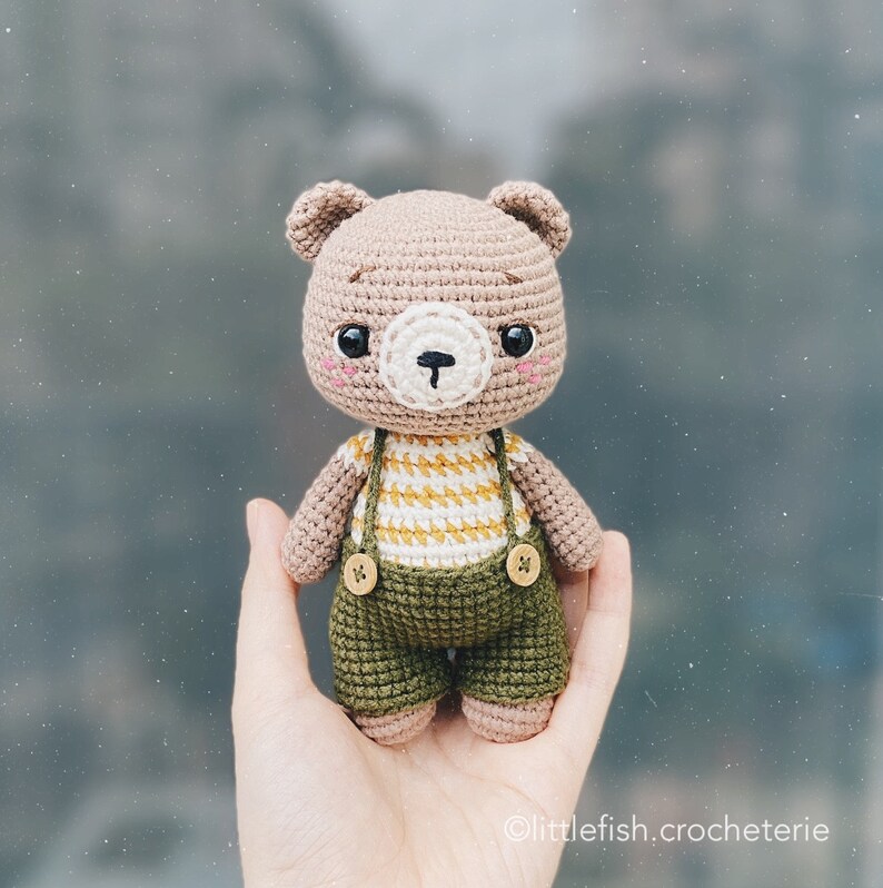 Bear Amigurumi Crochet Pattern: Oliver the little Bear (two versions of face included) (English, French, Vietnamese) image 3