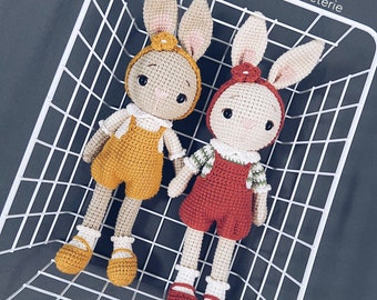 Bunny Amigurumi Crochet Pattern: Pit the Rabbit (English, French, Vietnamese)