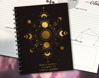 2024 dated planner Moon Phases, goodnotes planner, dated planner, weekly planner 2024, premade bullet journal, lunar daily planner 2024