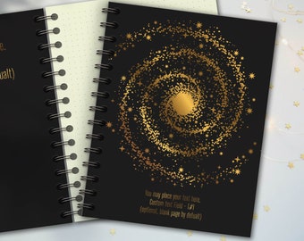 Space black notebook | Stylish Cosmic Journal | Beautiful Galaxy Sketchbook | Custle Artbook | Album for the artist |Art planner | MILKY WAY