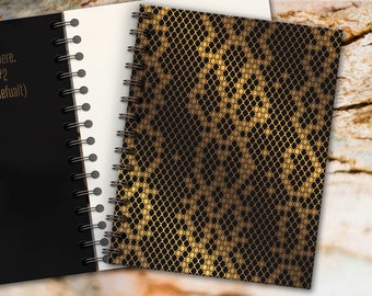 Cahier à couverture rigide à imprimé animal | Planificateur non daté en feuille d'or | Reptile Custle Carnet de croquis incroyable | Journal amoureux du serpent PEAU DE SERPENT