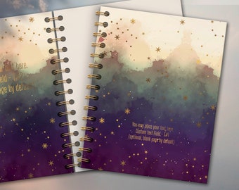Star notebook, Printed planner, Spiral Custle Book, Art Hardcover Sketchbook, Perfect bujo space, Astronomy lover Agenda, CONSTELLATIONS