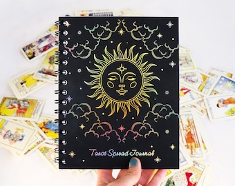 Tarot Tagebuch, Celestial Design, Hardcover Hexe Notizbuch, personalisiertes Bujo
