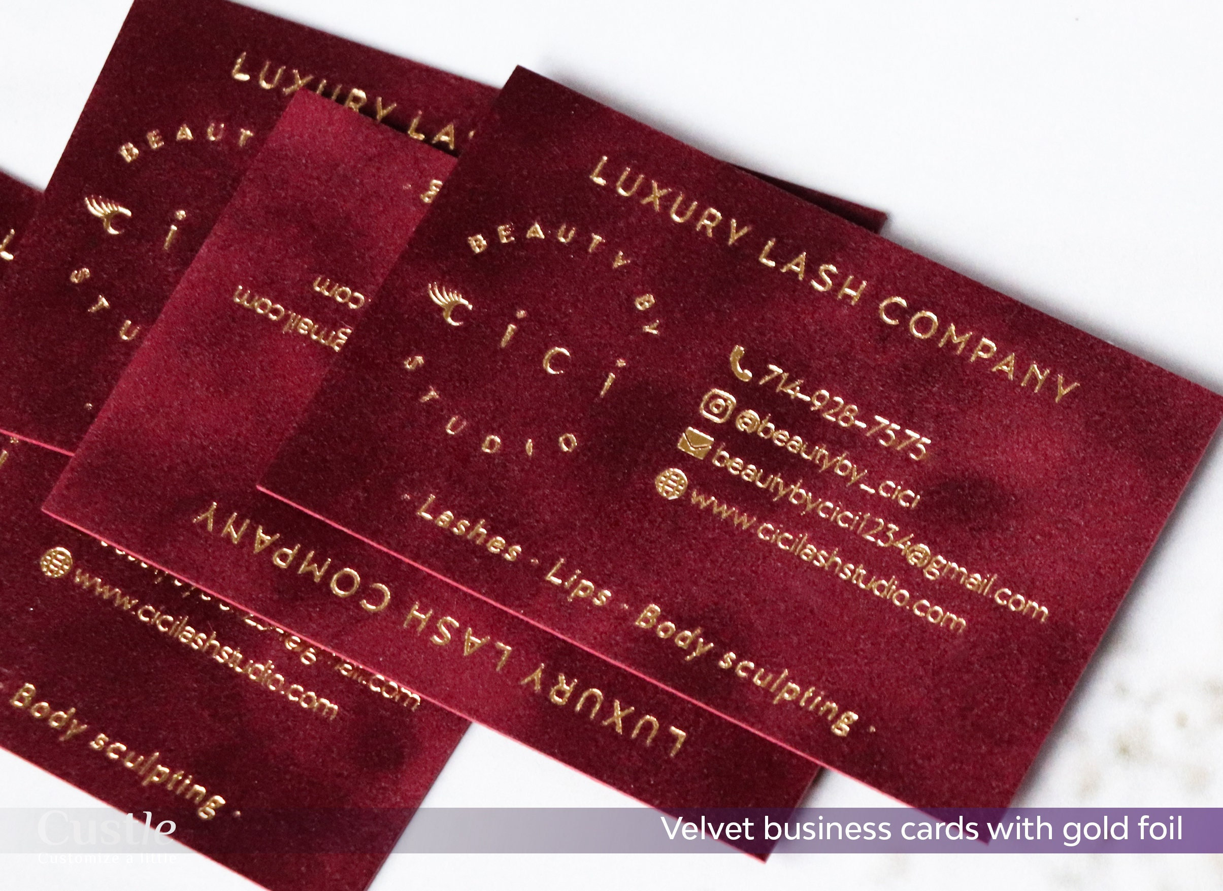Black Custom Metal Business Cards, Gold Metal Business Cards