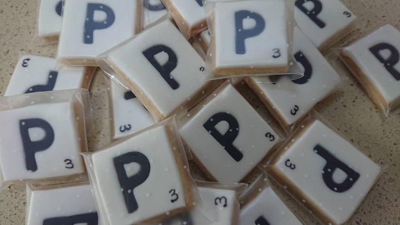 Letter biscuits/name biscuits/edible scrabble/alphabet biscuits/personalised biscuits/Wedding favours/party favours/message biscuit/scrabble image 6