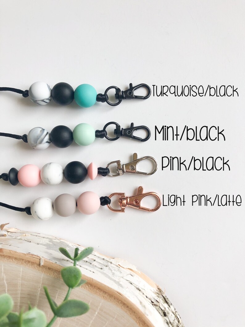Silicone Beaded Face Mask Lanyard Face Mask Keeper With Breakaway Clasps Face Mask Chain Face Mask Lanyard With Clip