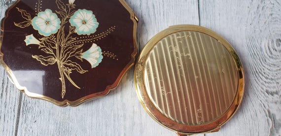 Vintage Stratton Compacts – Floral and Striped Designs, 1970s/80s