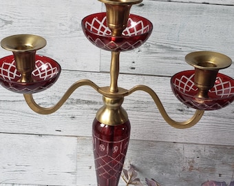 Large candelabra with glass drip dishes - Not Perfect