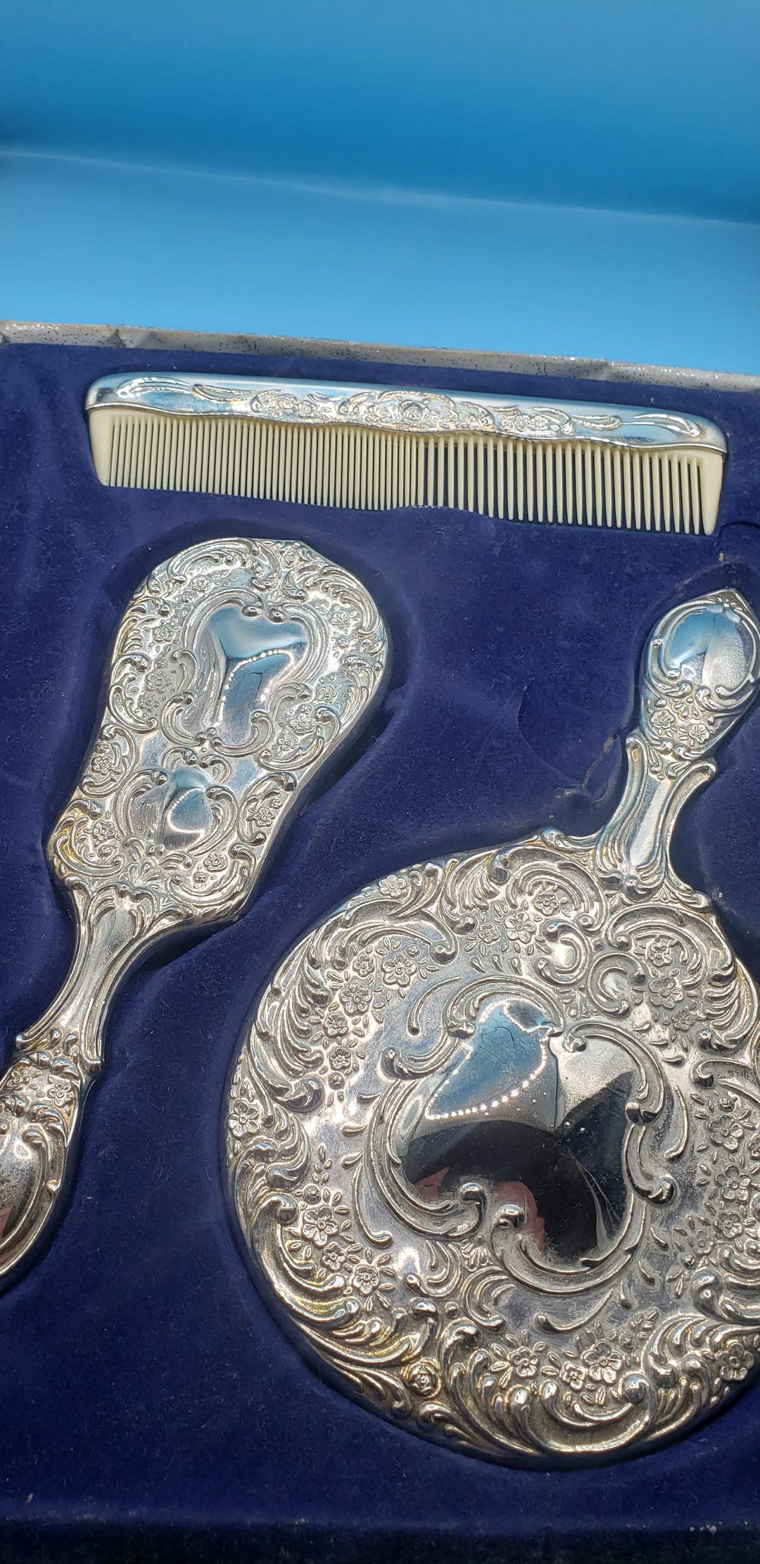 Dressing Table Repoduction A Vintage Reproduction of a Victorian Dressing Table Set -mirror and ...