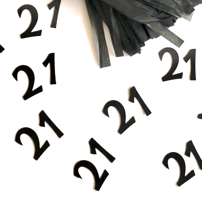 21st Party Decorations Custom Number Birthday Confetti 21st Party Birthday for him Tables scatters Party Decoration Birthday for Her