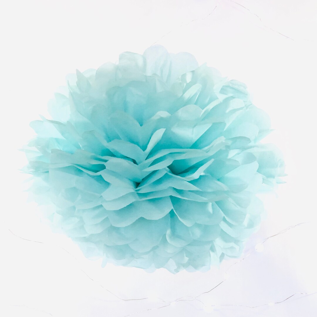 Baby Blue Tissue Paper Pom Pom Wedding, Frozen Party, Baby Shower