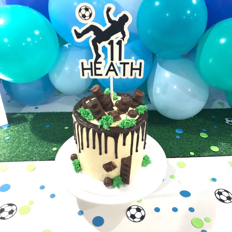 Soccer Cake Topper Football Cake Topper Personalised Custom Etsy