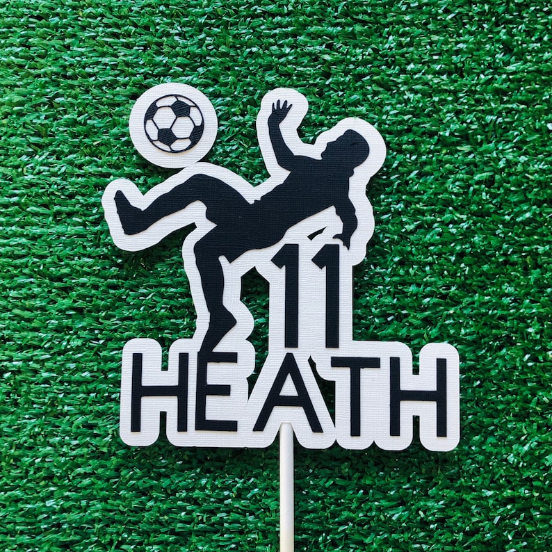 Soccer Cake Topper Football Cake Topper Personalised Custom Etsy