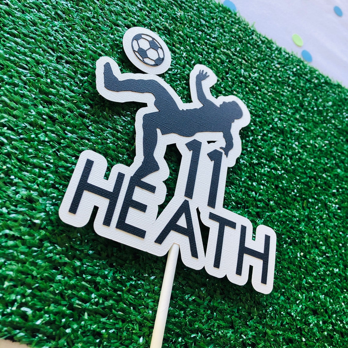 Soccer Cake Topper Football Cake Topper Personalised Custom Etsy