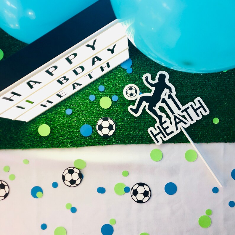 Soccer Cake Topper Football Cake Topper Personalised Custom Etsy