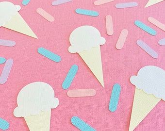 Pastel Ice Cream Confetti, Pastel Party Decorations, Unicorn Party, Scatters, Table Sprinkles, Ice Cream Birthday Party,Tableware HBB016