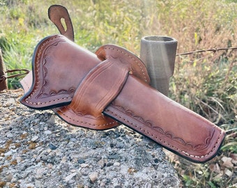 Lined Mexican Cross draw holster