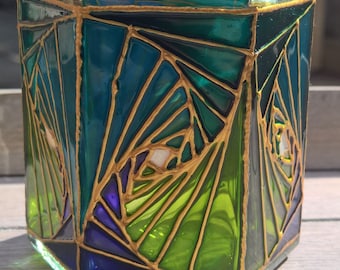 Zentangle Stained Glass Jar: Decorative Home Decor