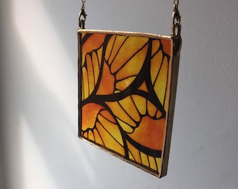 Resin Butterfly Suncatcher: Faux Stained Glass Wall Hanging