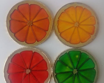Fruit Slice Resin Coasters: Kitsch Home Decor, Nail Art Palette