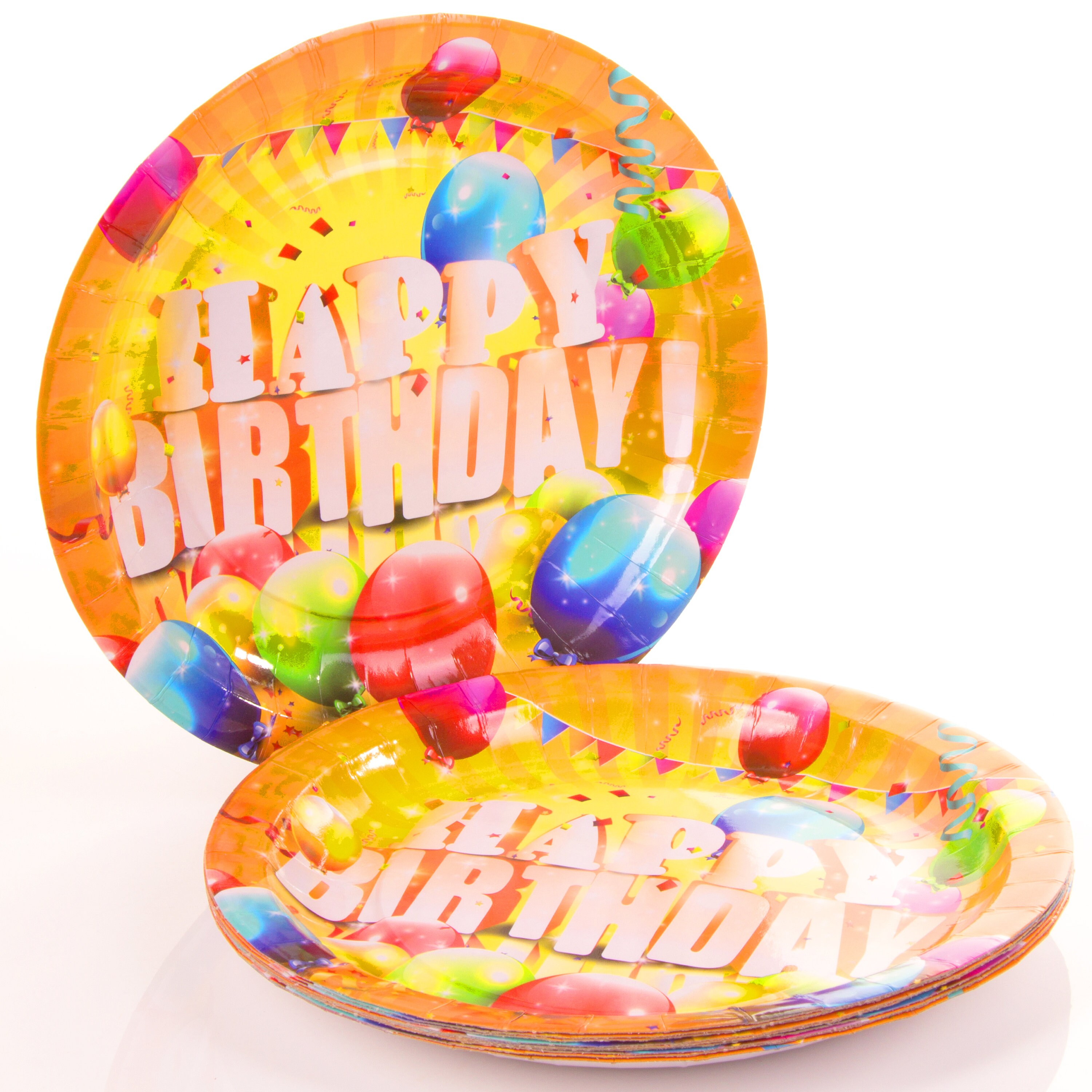 Happy Birthday Paper Plates Disposable Birthday Party Etsy