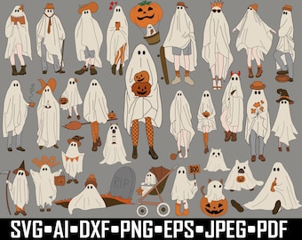 Halloween Family Member svg Bundle, Family Halloween Png, Ghost Family, Spooky Season SVG, Family Shirt, Cut Svg files for Cricut