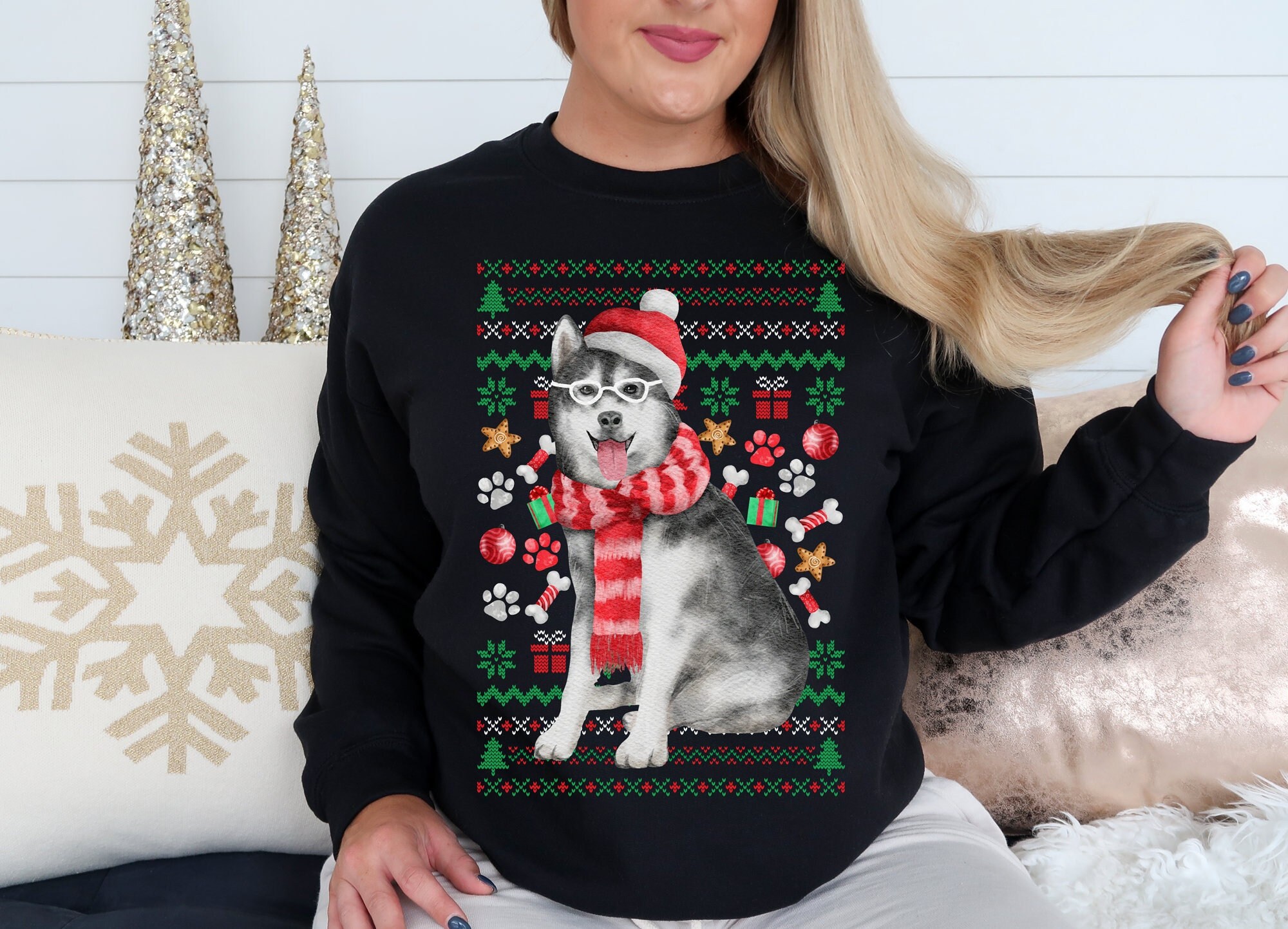 Husky Ugly Sweater - Etsy
