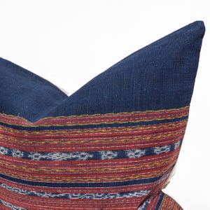 Antique Ikat Pillow Cover | Rare Flores Textile, Vintage Indonesian Tribal Cushion, Heirloom Decor image 3