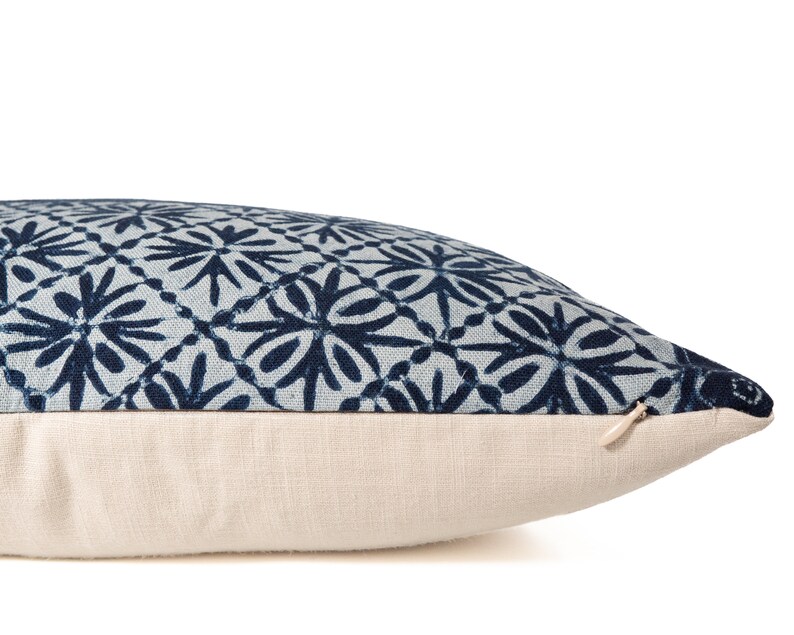 Hand Drawn Pure Indigo Batik Lumbar Pillow Cover 12x20 Etsy