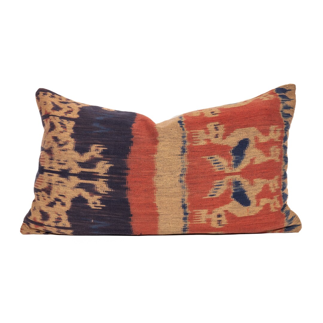 Vintage Sumba Ikat Pillow Cover Oneofakind Antique Pillow Etsy UK