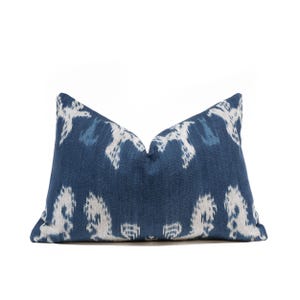 Vintage Sumba Ikat Pillow Cover: Handwoven Indigo Tribal Design (14"x20")