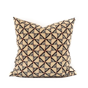 Authentic Indonesian Batik, Ethnic Pattern, Vintage Hand drawn Batik Pillow 20&quot;x20&quot;