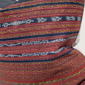 Antique Ikat Pillow Cover | Rare Flores Textile, Vintage Indonesian Tribal Cushion, Heirloom Decor image 4