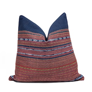 Antique Ikat Pillow Cover | Rare Flores Textile, Vintage Indonesian Tribal Cushion, Heirloom Decor image 1