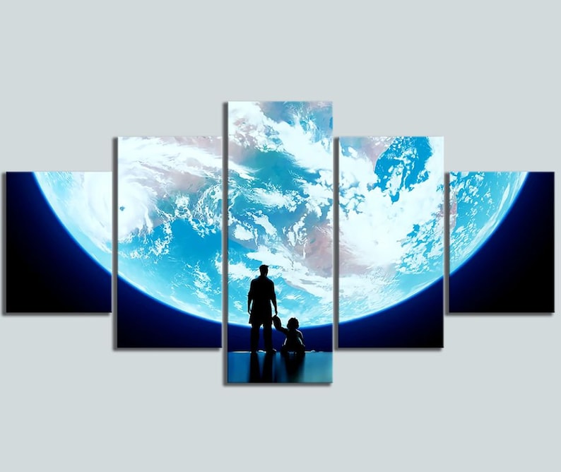 Earth from Space Canvas Art Video Game Decor Overwatch Extra Large Wall Art Video Game Poster Overwatch Poster Baby Winston Gaming Art