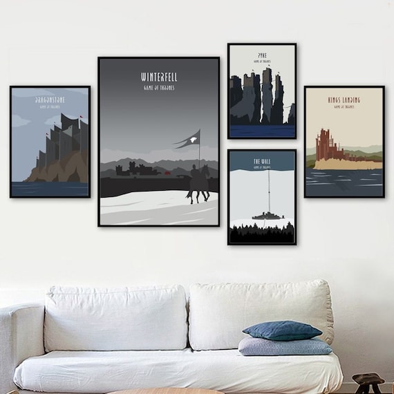 Breaking Bad Game of Thrones Canvas Modern Home Office Wall Art Print