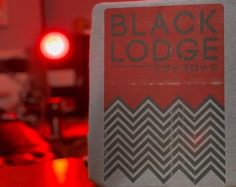 Black Lodge Distressed T-Shirt