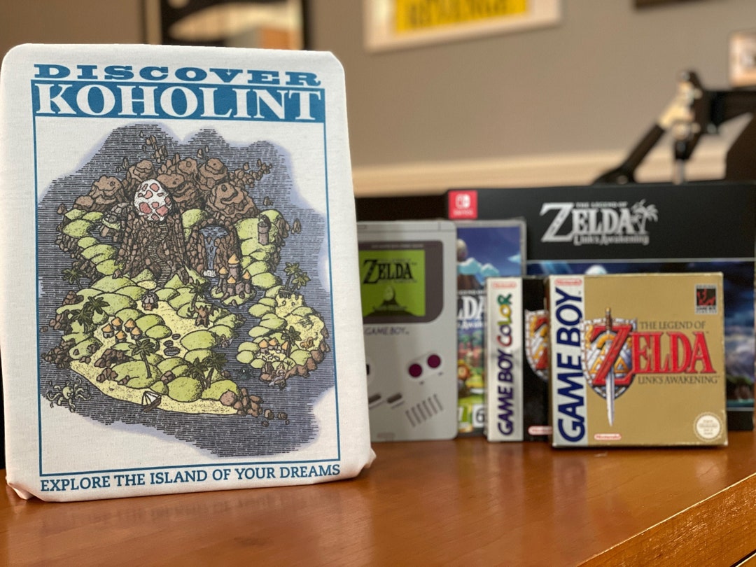 T-shirt Uomo The Legend Of Zelda: Link's Awakening Switch – Stile Vintage, 100% Cotone