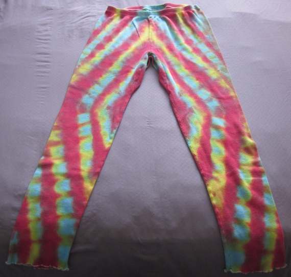 Women's Thermal Pants Tie Dyed Size Xl/ladies Sleep Pants Size Xl/tie Dye  Pajamas/xl Women's Tie Dye Pajama Pants/ladies Loungewear Tie Dye 