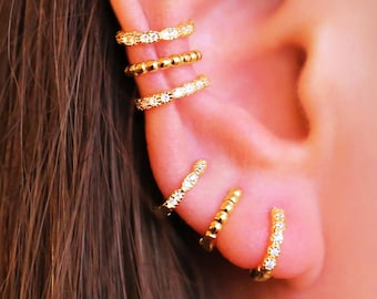 Tiny Huggie Hoop Earring Set • Multiple Piercing Jewelry • Sterling Silver