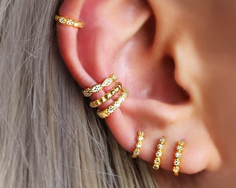 EAR CUFF • Ear Cuff No Piercing • Best Friend Gift • Huggie Earrings • Gold Silver Earrings • Gift for Mom • SERENDINI • Ec105