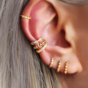 EAR CUFF • Ear Cuff No Piercing • Best Friend Gift • Huggie Earrings • Gold Silver Earrings • Gift for Mom • VERENDI • Ec105
